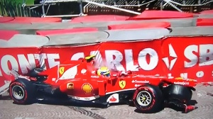 Felipe Massa, Ferrari, crashes into the barriers for the second time in the weekend.